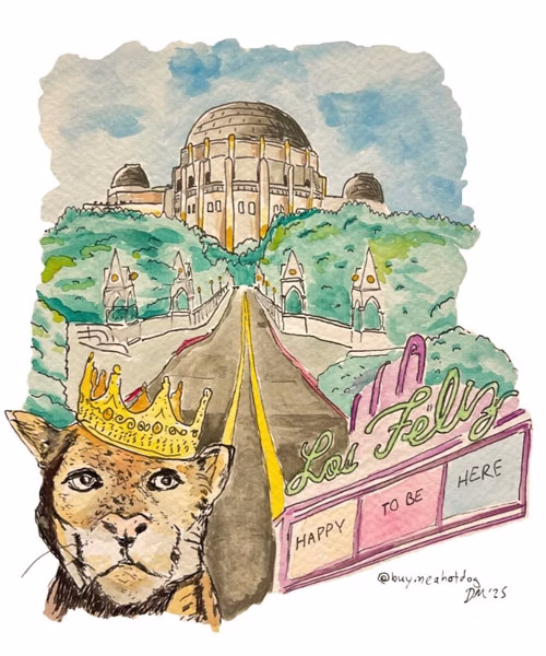 An illustration by David Montgomery shows off some Los Feliz favorites.